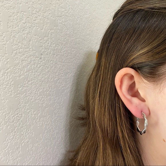 Twisted Braid Wire Metal Earrings - Picture 8 of 16